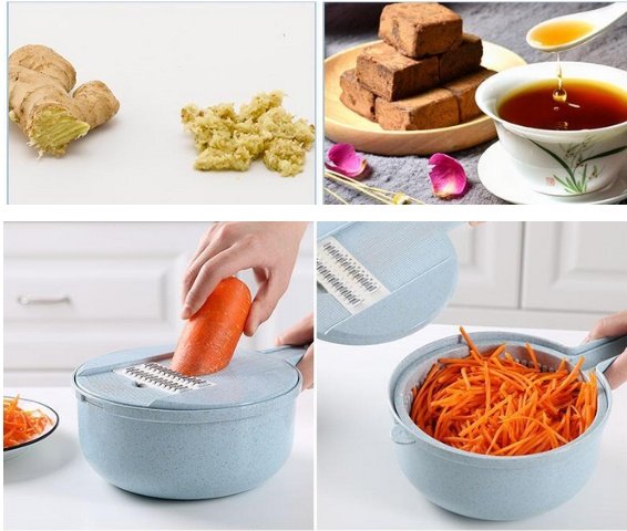 Vegetable Slicer and Onion Grater with Strainer