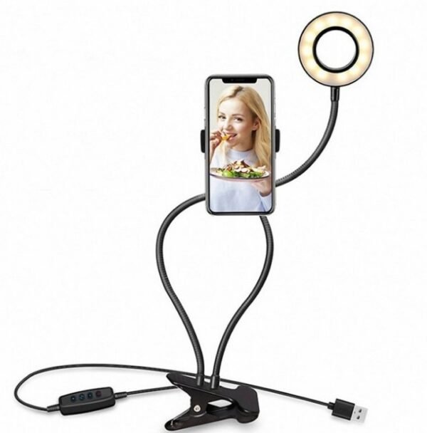 Adjustable LED Ring Light for Live Makeup