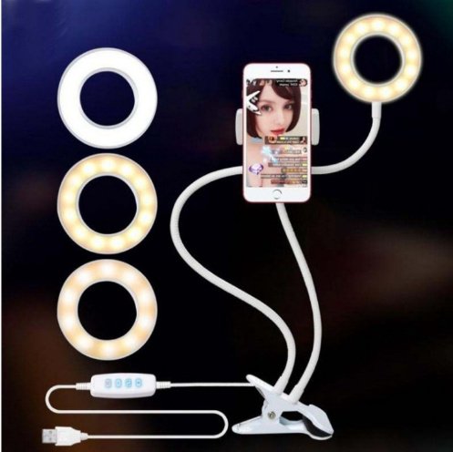 Adjustable LED Ring Light for Live Makeup