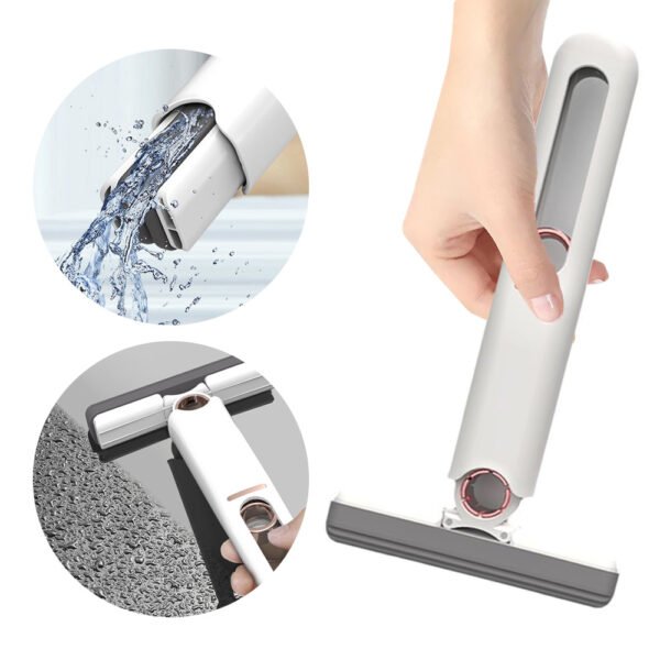 Squeezeable sponge mop for home, car, glass, screen