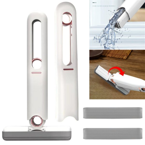 Squeezeable sponge mop for home, car, glass, screen