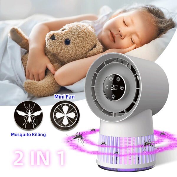 Innovative 2-in-1 Fan with Mosquito Killing Lamp