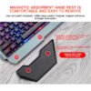 Ergonomic Wired Gaming Keyboard with RGB Backlit Phone Holder