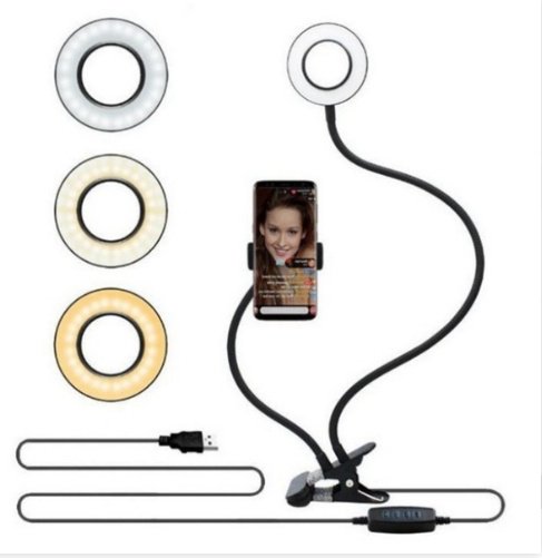 Adjustable LED Ring Light for Live Makeup