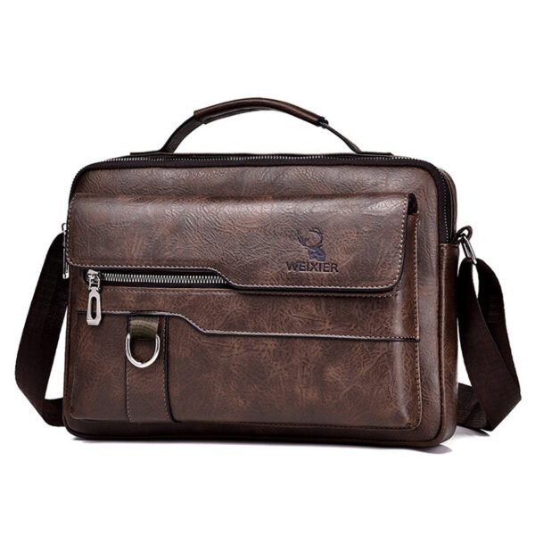 Classic business backpack made of PU leather