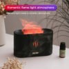 Ultrasonic Colored Flame Humidifier with RGB LED Lighting