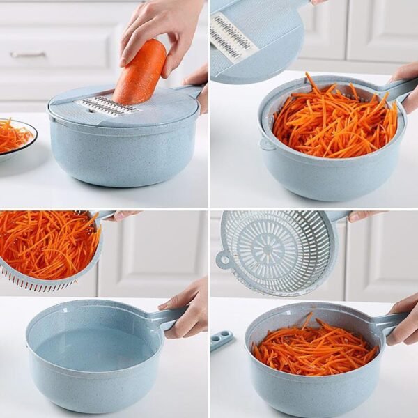 Vegetable Slicer and Onion Grater with Strainer