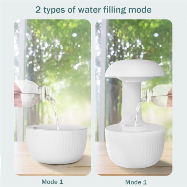 Anti-gravity silent humidifier for fatigue relief