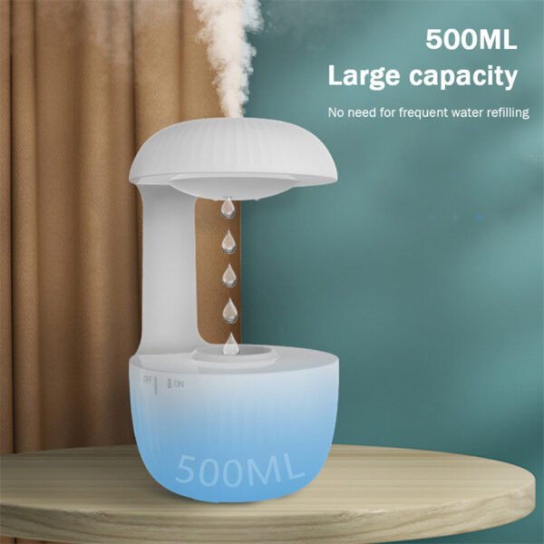 Anti-gravity silent humidifier for fatigue relief