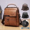 Classic business backpack made of PU leather
