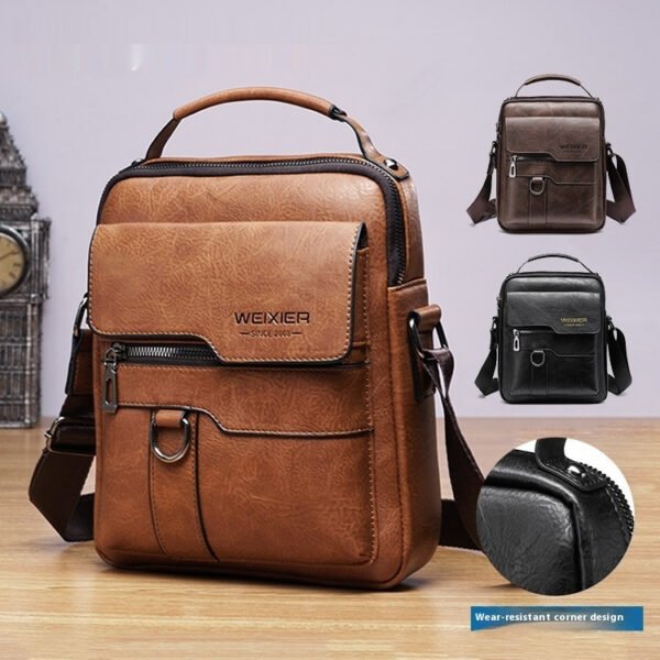 Classic business backpack made of PU leather
