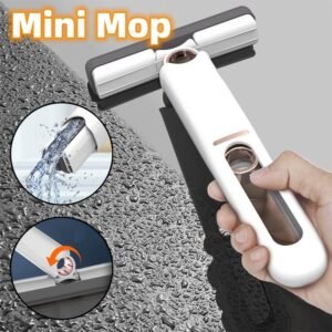 Squeezeable sponge mop for home, car, glass, screen