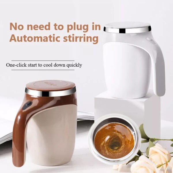 Rechargeable Coffee Mug with Automatic Stirring