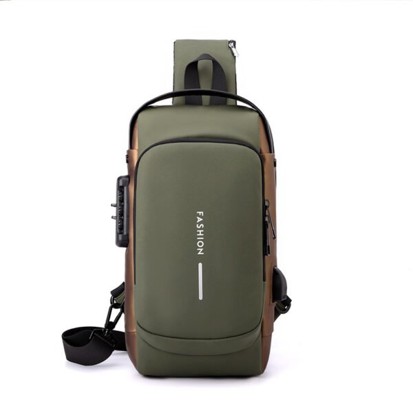 Anti-theft chest bag with USB charger