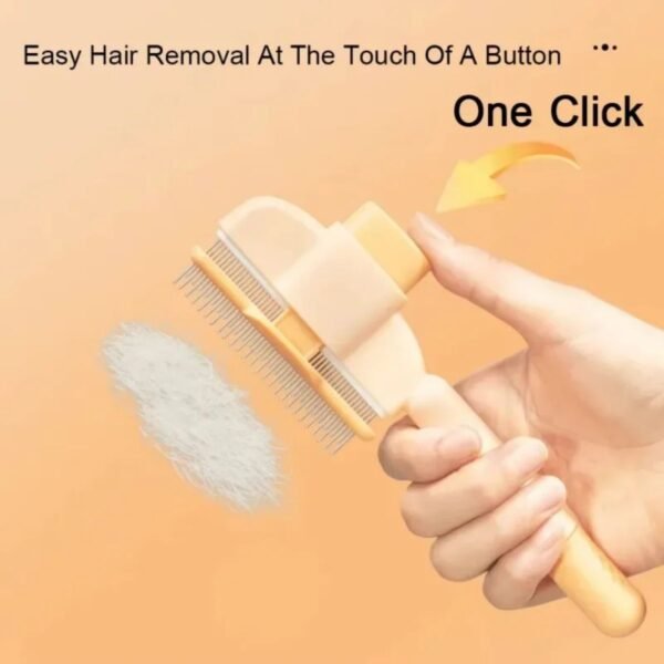 Pet Grooming Brush, One-Click Hair Removal, Gentle on Skin