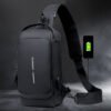 Anti-theft chest bag with USB charger