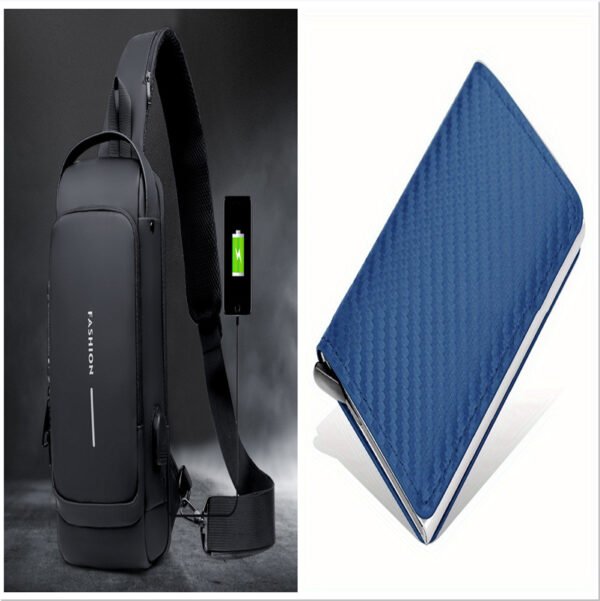 Anti-theft chest bag with USB charger